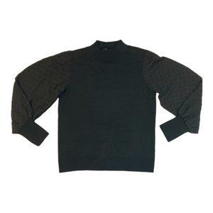 Vince Camuto Women's Sweater with puffed sleeves - raised dots on sleeves - Med